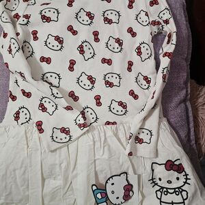 Hello Kitty White and Red Dress 5t NWT